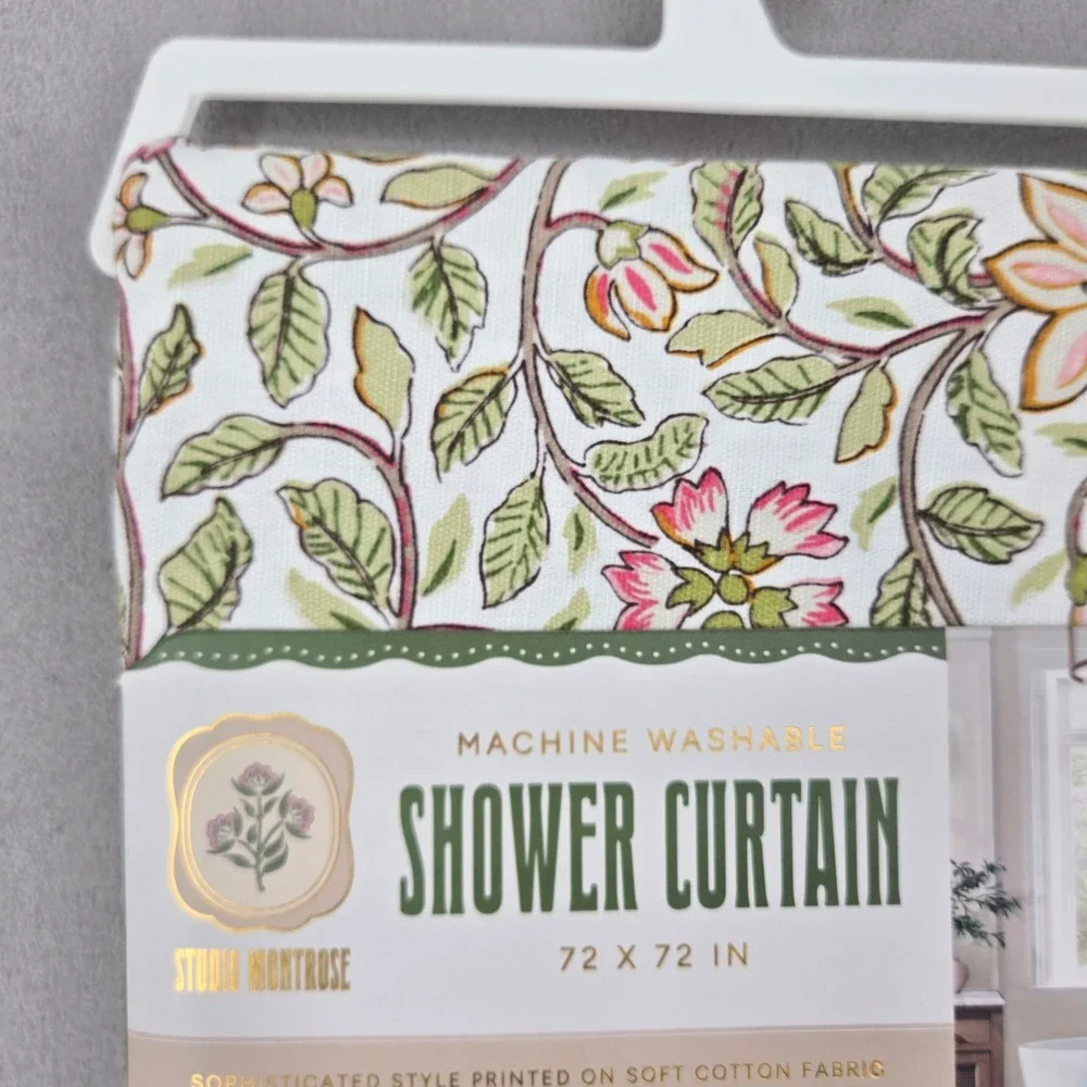 Studio Montrose New 72x72 Shower Curtain Floral Scalloped Cottagecore